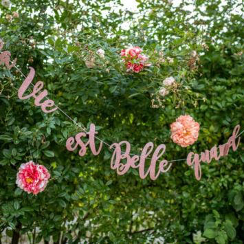 Guirlande Rose Gold - La vie est belle quand on s'aime