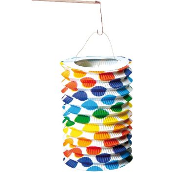 12 Lampions Multicolores 16cm