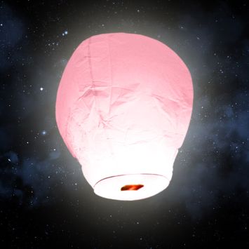 Lanterne volante "ballon" - Rose pâle