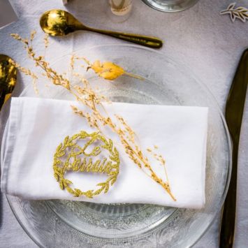 2 Petites Couronnes - Le Parrain - Paillettes Or