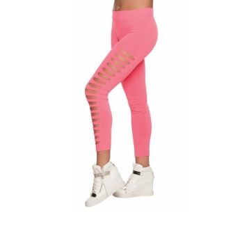 Leggings à Trou Rose - Taille Unique