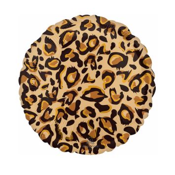 ballon hélium leopard marron 43 cm | jourdefete.com