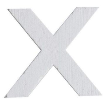 Lettre X en Bois Blanc - 5 cm