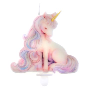 Bougie en forme de licorne - Collection Licorne Magique