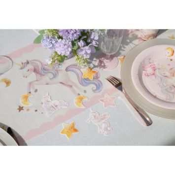 25 décorations en papier à parsemer - Collection Licorne Magique