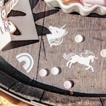 Assortiment de 100 Confettis - Collection Licorne Pastel