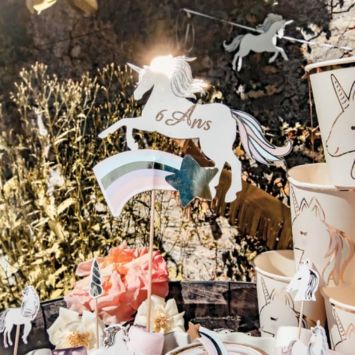 Cake topper - Collection Licorne Pastel