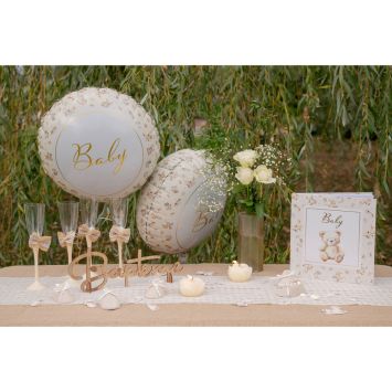 Ballon en aluminium arrondi - Diamètre 45 cm - Collection Little Teddy