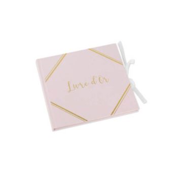 Livre d'Or - Dorure Embossee - Rose Pâle | jourdefete.com