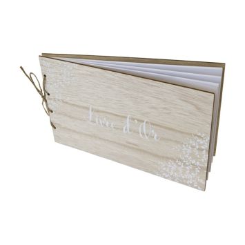 Livre d'or avec couverture en bois