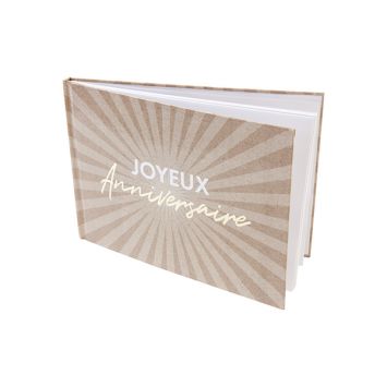 Livre d'or de 80 pages "Joyeux Anniversaire" - 15,5 x 21,5 cm - Collection Éclat