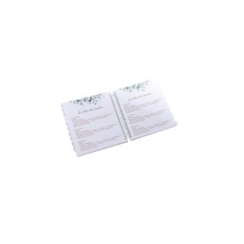 Livre d'Organisation de Mariage - 86 pages - Eucalyptus Or 