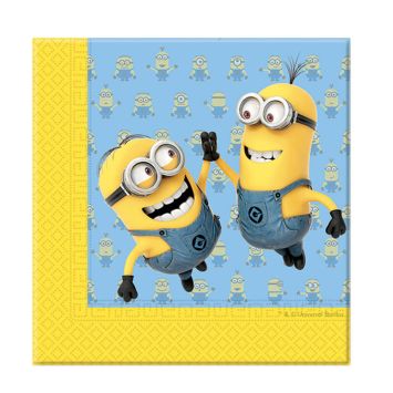 Pack de 20 serviettes Les Minions - 33x33cm