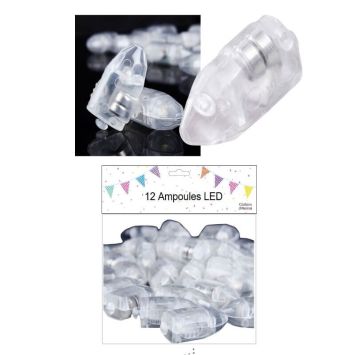 12 petites ampoules LED pour ballons et lampions | jourdefete.com