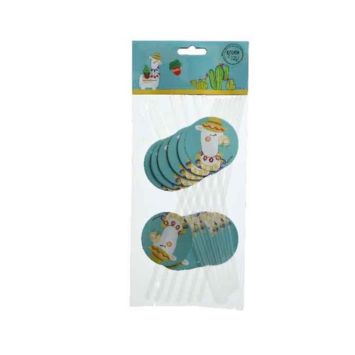 Lot de 12 Pailles Lama Mexique | jourdefete.com