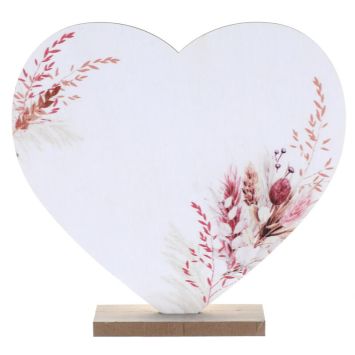 Centre de table Cœur - 19 x 18 cm - Romance Champêtre | jourdefete.com