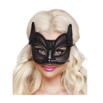 Loup de Chat en Dentelle Noir