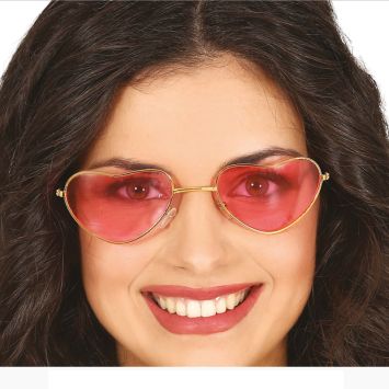 Lunettes d'Hippie avec cœurs