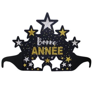 lunettes en carton bonne année avec paillettes | jourdefete.com