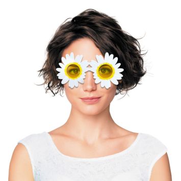 Lunettes d'Hippie avec marguerites | jourdefete.com