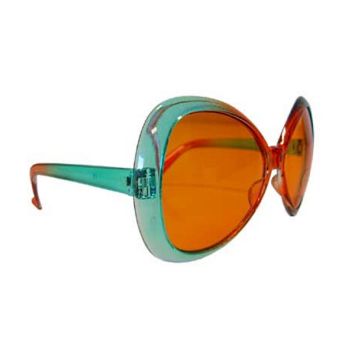 lunettes hippies 70's vertes