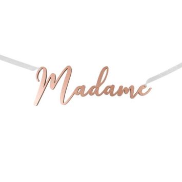 Décoration de chaise à suspendre « Madame » - Rose Gold métallisé