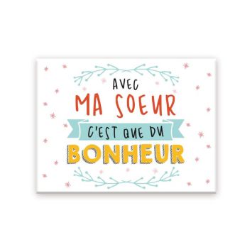 Magnet avec ma sœur c'est que du bonheur | jourdefete.com