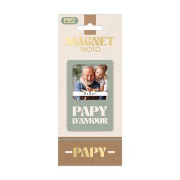 Magnet photo en bois "Papy d’Amour" - Collection Papy d'Amour