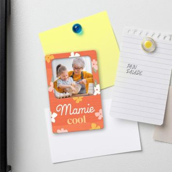 Magnet photo en bois "Mamie Cool" - Collection Mamie Chérie