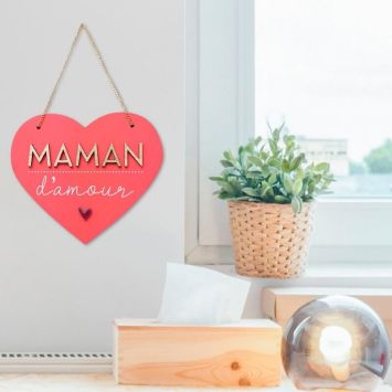 Plaque en bois Maman d'amour