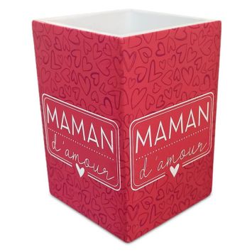 Pot en bois " Maman d'amour " 