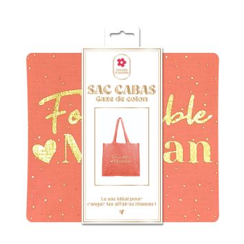 Sac cabas en gaze de coton "Formidable Maman" - Collection Maman d'Amour