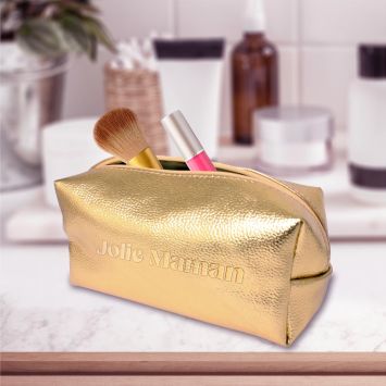 Trousse de toilette métallisée "Jolie Maman" - Collection Maman d'Amour