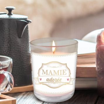 Bougie en verre " Mamie Adorée "