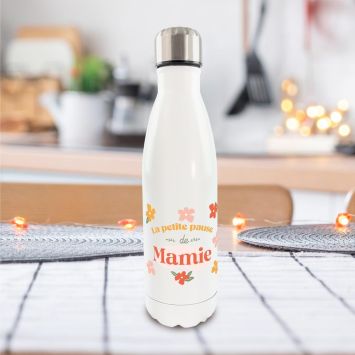 Bouteille isotherme "La petite pause de Mamie" - 50 cl - Collection Mamie Chérie