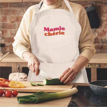 Tablier de cuisine "Mamie Chérie" - Collection Mamie d'Amour