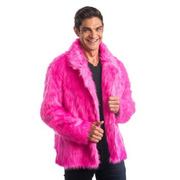 Veste en fausse fourrure fuchsia pour une tenue fun et colorée | jourdefete.com