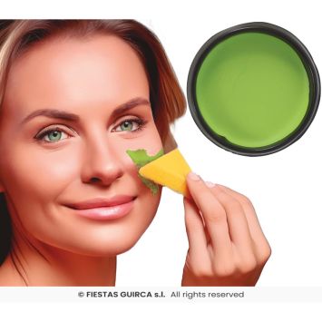 Palette de fard vert clair avec éponge pour un maquillage éclatant | jourdefete.com
