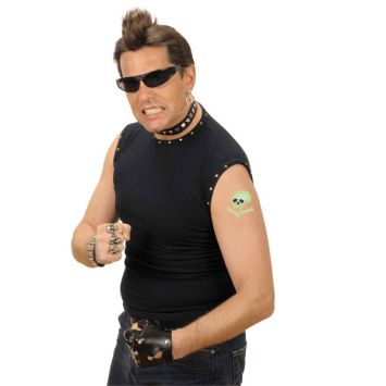 Tatoo Tête de Mort et Maquillage Paillette