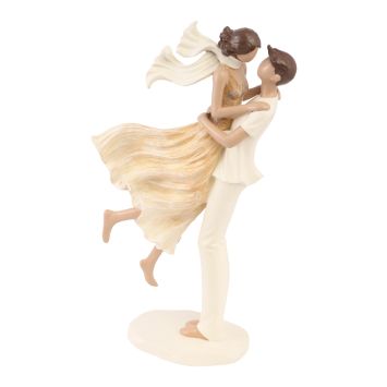 Figurine pour mariage - 16,5 x 8 x 27,5 cm - Couple de mariés "Love in the Air"