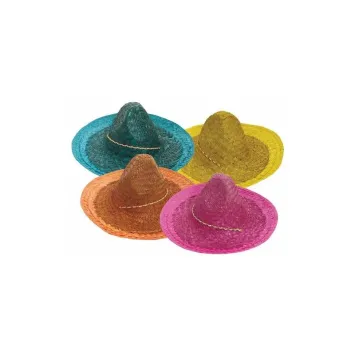 Sombrero mexicain avec large bord en paille | jourdefete.com