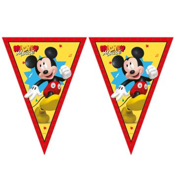 Guirlande fanions Mickey Mouse Jump into Fun pour anniversaire enfant | jourdefete.com