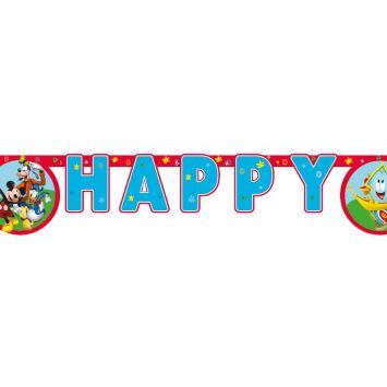 Guirlande Happy Birthday en carton FSC Mickey™ Rock the House