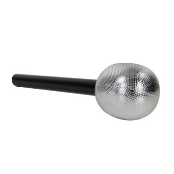 Microphone factice argenté