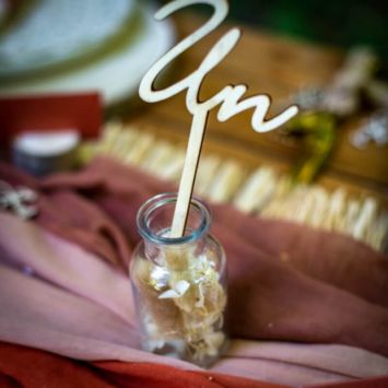 Mini bouteille de Fleurs séchées avec bouchon en liège
