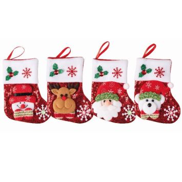 mini chaussette de noel a sequins modele au choix | jourdefete.com