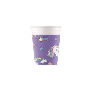 8 gobelets en carton Minnie et Licorne de 20 cl | jourdefete.com