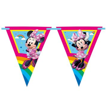 Guirlande fanions Minnie Rainbow pour décoration d’anniversaire Disney avec arc-en-ciel | jourdefete.com