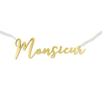 Décoration de Chaise à Suspendre « Monsieur » - Or Métallisé | jourdefete.com
