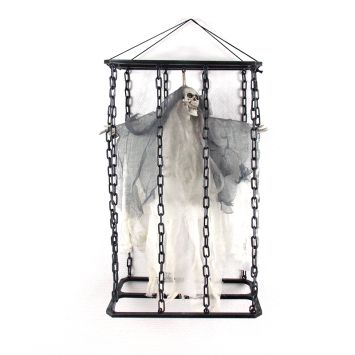 Faucheur blanc tremblant sonore en cage